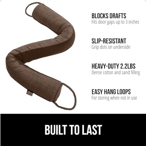 GORILLA GRIP Door Draft Stopper 36 Inch Brown
