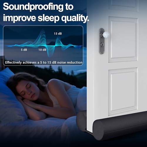 2 Pack Door Draft Stopper Adjustable 30-36 Inch Noise Sound Reduction