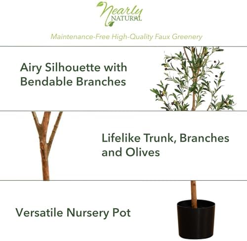 Nearly Natural 82in Olive Artificial Silk Tree