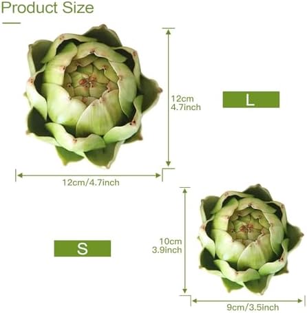 Premium Artificial Artichoke for Home Decor Green Small 3