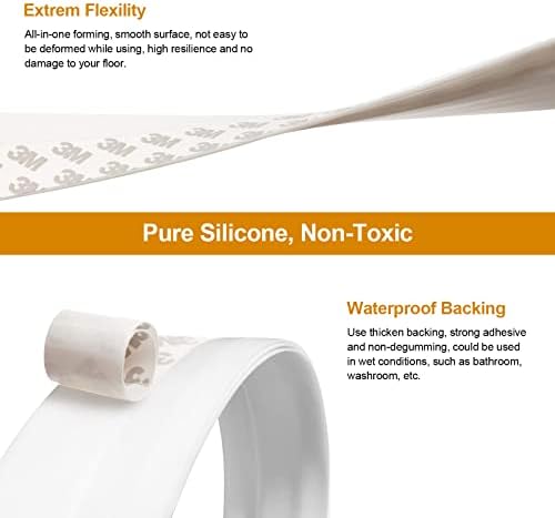 NC Door Draft Stopper 39 Length White Heat Insulation