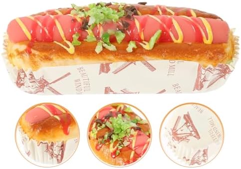 LUOZZY Realistic Hot Dog Bread Photo Prop Decor