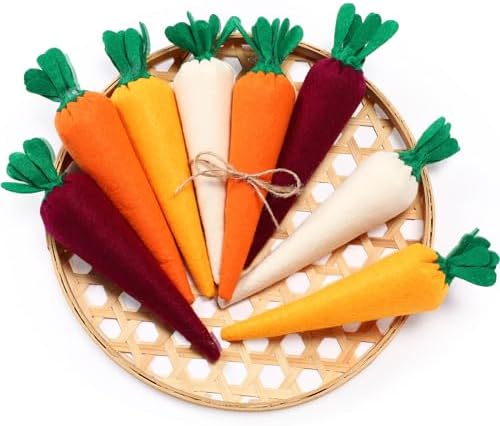 Skylety 8 Piece Easter Carrot Decor Set