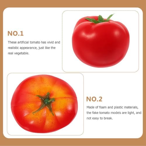6pcs Artificial Tomato Decor for Home Kitchen Party