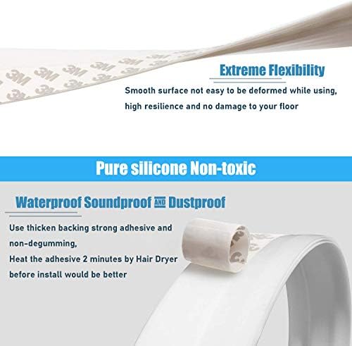 SYIPO Under Door Draft Stopper 39 inch White 2 Pack