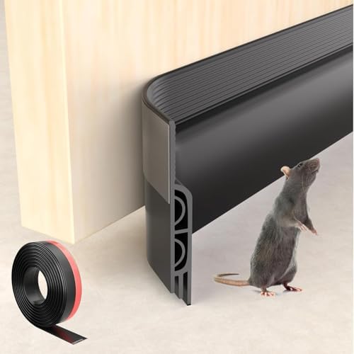 KNEELISA 78 Inch Black Door Draft Stopper Soundproof Seal Strip