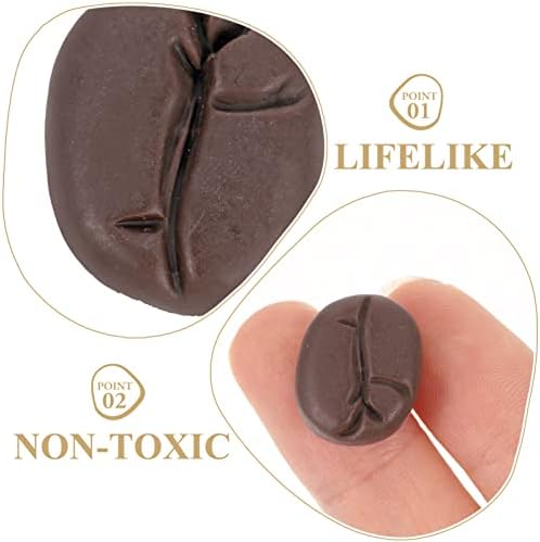 Toyvian Artificial Coffee Beans for DIY Craft and Cafe Display