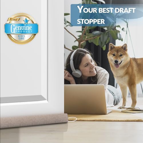 SYIPO Triangle Door Draft Stopper 354 Inch Weighted Under Door Seal