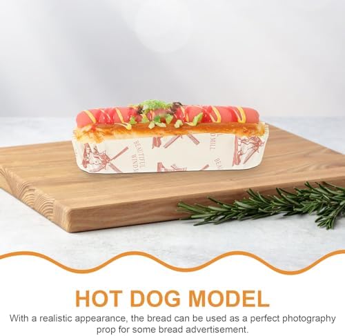 LUOZZY Realistic Hot Dog Bread Photo Prop Decor
