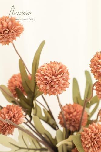 Floroom 5pcs Faux Silk Pompon Mums Artificial Flowers 1
