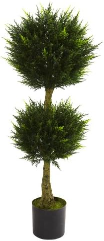 Nearly Natural 4ft Double Ball Cypress Topiary UV Resistant