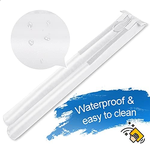 MAXTID White Adjustable Door Draft Stopper 32-38 Inches Double Sided