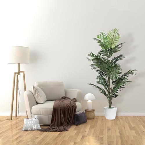 6ft Faux Palm Trees Set of 2 - Indoor Outdoor Artificial Tree