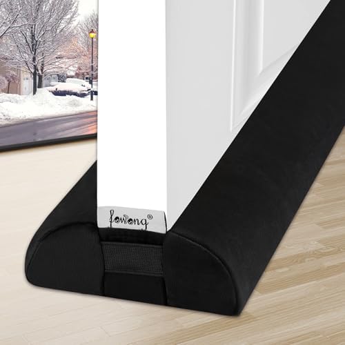 Fowong Under Door Draft Stopper Black Adjustable 30-36 Inch