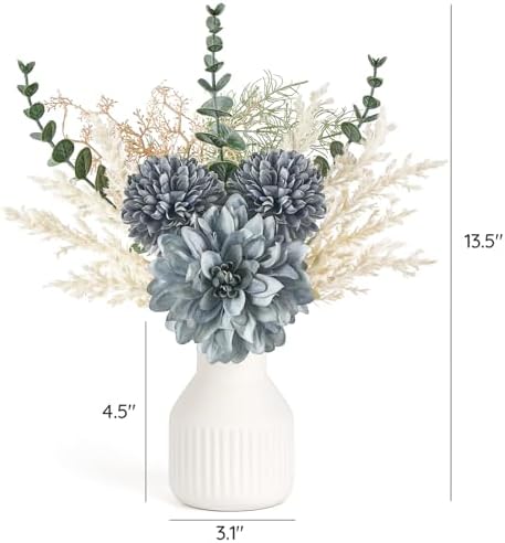 Mkono Artificial Flowers in Ceramic Vase 135 Inch Centerpiece Decor