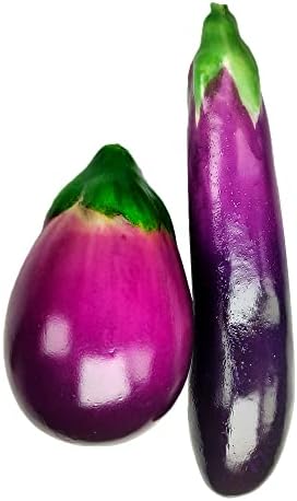 6 Pcs Artificial Eggplants Decorative Display Props