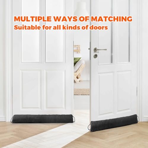 Holikme Weighted Door Draft Stopper 36 Inch Black