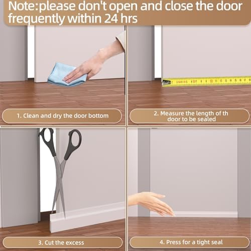39 Inch White Under Door Draft Stopper Soundproof Barrier