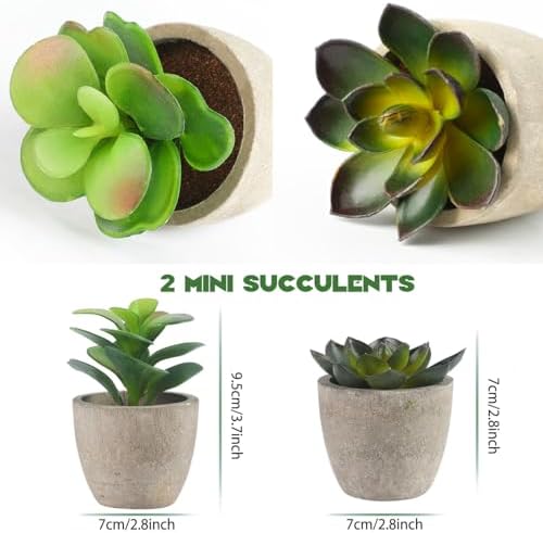 ALAGIRLS 4 Pack Artificial Plants Indoor Decor