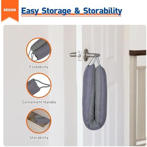MAGZO 36 Inch Door Draft Stopper Gray