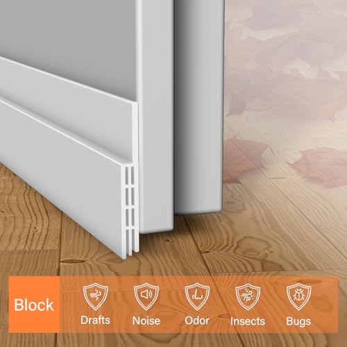 2 Pack Door Draft Stopper Weather Stripping Noise Guard