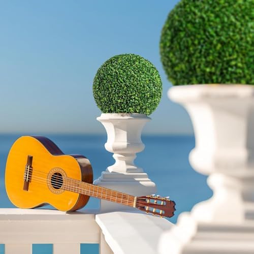 DANF 2 Pack Artificial Topiary Boxwood Balls 19 Inch Green