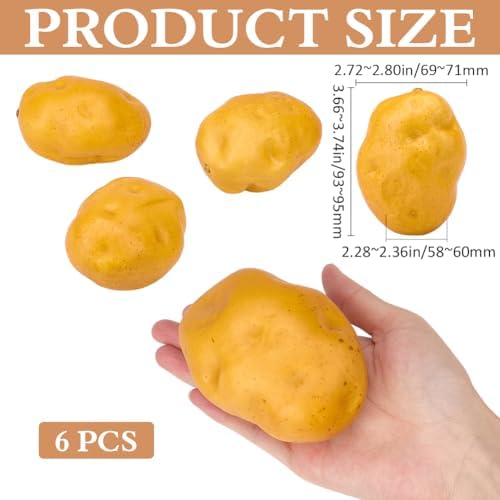 GORGECRAFT 6Pcs Artificial Foam Potatoes Decorative