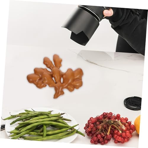 Vaguelly 2pcs Realistic Faux Ginger Artificial Food Decoration