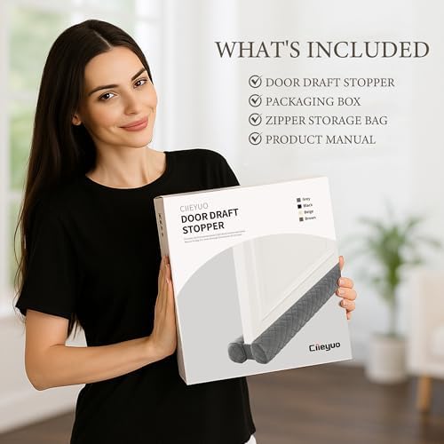 Premium Velvet Door Draft Stopper 30 to 36 Adjustable