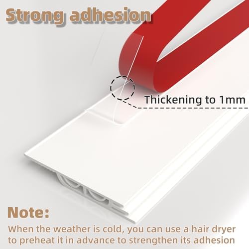 39 Inch White Under Door Draft Stopper Soundproof Barrier