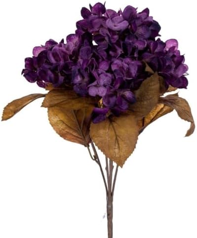 Vickerman Dark Purple Hydrangea Bush 165 Inch 2 Per Bag