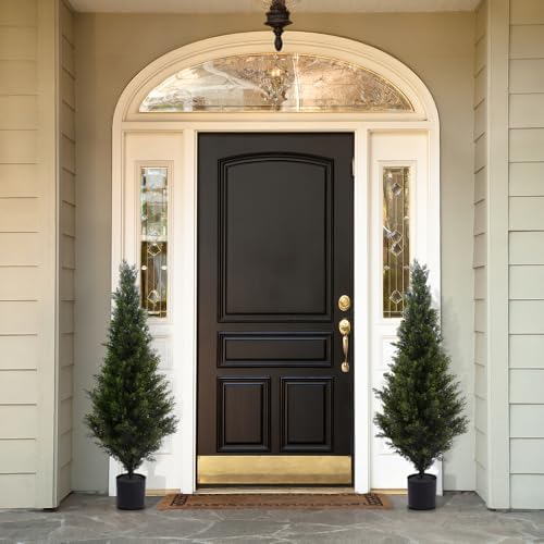 ENGREEN Artificial Cedar Topiary Trees 4FT Tall 2 Set
