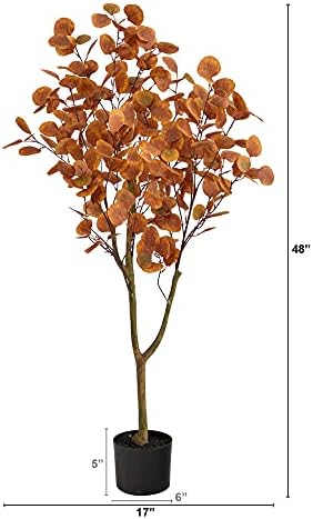 Nearly Natural 4ft Autumn Eucalyptus Artificial Tree 1