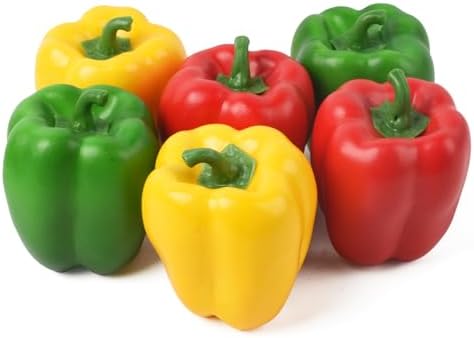 Viociwu Artificial Bell Peppers 6PCS for Kitchen Decor
