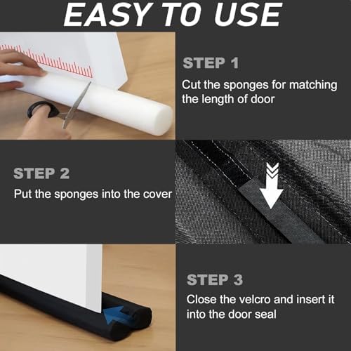 Two Sided Adjustable Door Draft Blocker 30-37 Inch