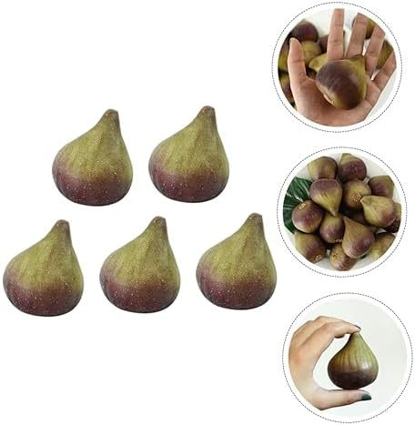 5Pcs Realistic Artificial Fig Models for Home Kitchen Display