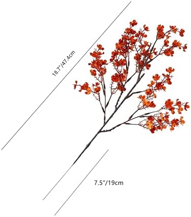 Mandys Burnt Orange Artificial Babys Breath Flowers 6 Bundles