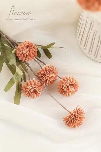 Floroom 5pcs Faux Silk Pompon Mums Artificial Flowers 1