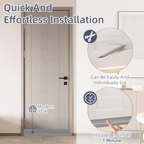 OXRQ Door Draft Stopper 39 Inch Gray
