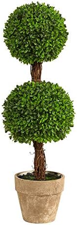 Nearly Natural 25ft Boxwood Double Ball Topiary Artificial Tree