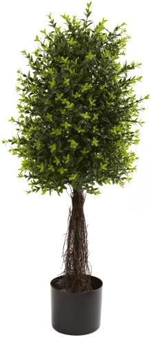 Nearly Natural 35in Ixora Topiary UV Resistant