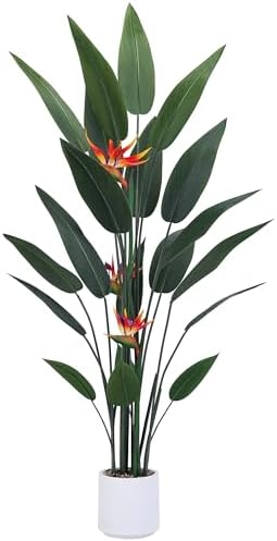 Jocoevol Artificial Bird of Paradise Plant 5ft Tall