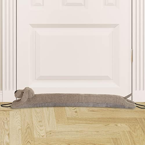 Marwood 36 Inch Decorative Snake Draft Stopper - Brown Dog