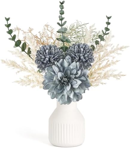 Mkono Artificial Flowers in Ceramic Vase 135 Inch Centerpiece Decor