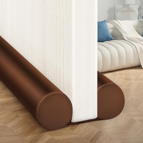 MAXTID Brown Door Draft Stoppers Adjustable 32-38 Inch Double Sided