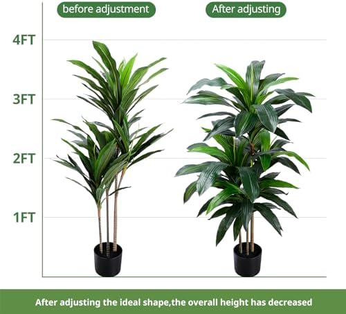 YEPDIN Artificial Dracaena Tree 4FT Indoor Decor