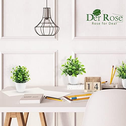 Der Rose 4 Pack Small Fake Plants Indoor Decor