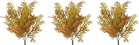 Admired By Nature Faux Fern Bush 3 Pack 20 Inch Gold Rust