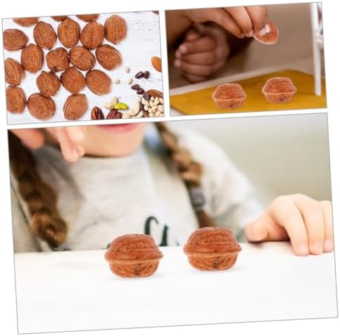 50pcs Artificial Walnut Models Fake Nuts Decorations