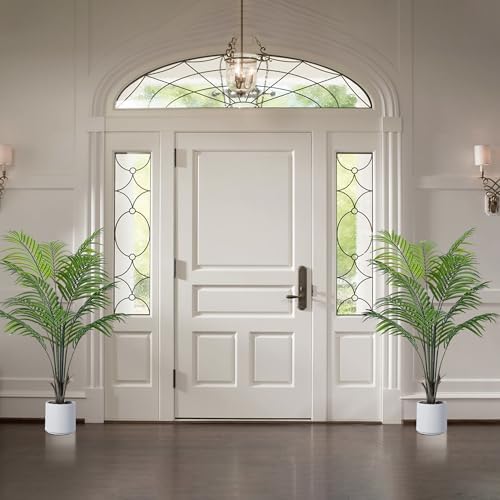 Jocoevol 4FT Artificial Areca Palm Tree with 12 Trunks and Real Bark